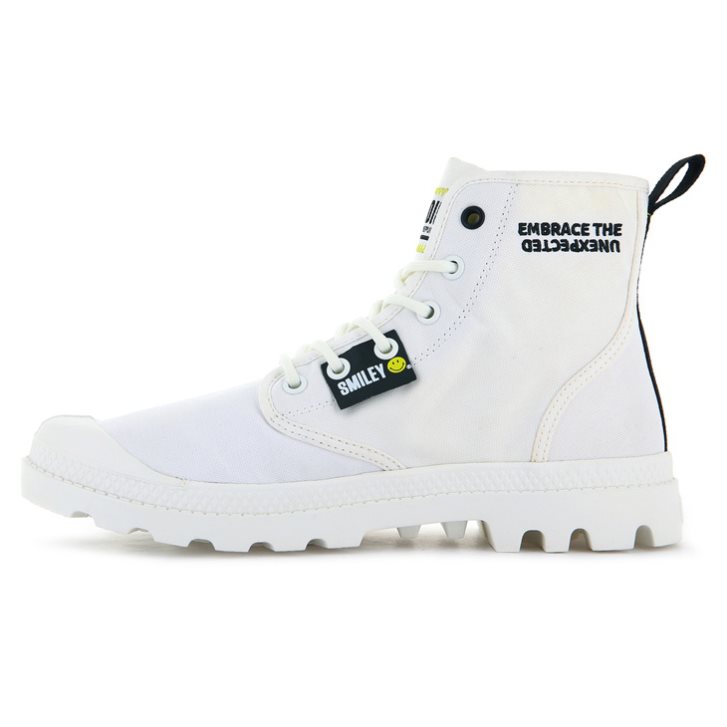 Bottes Palladium Pampa Smiley Change Femme Blanche | FR BAJ914G